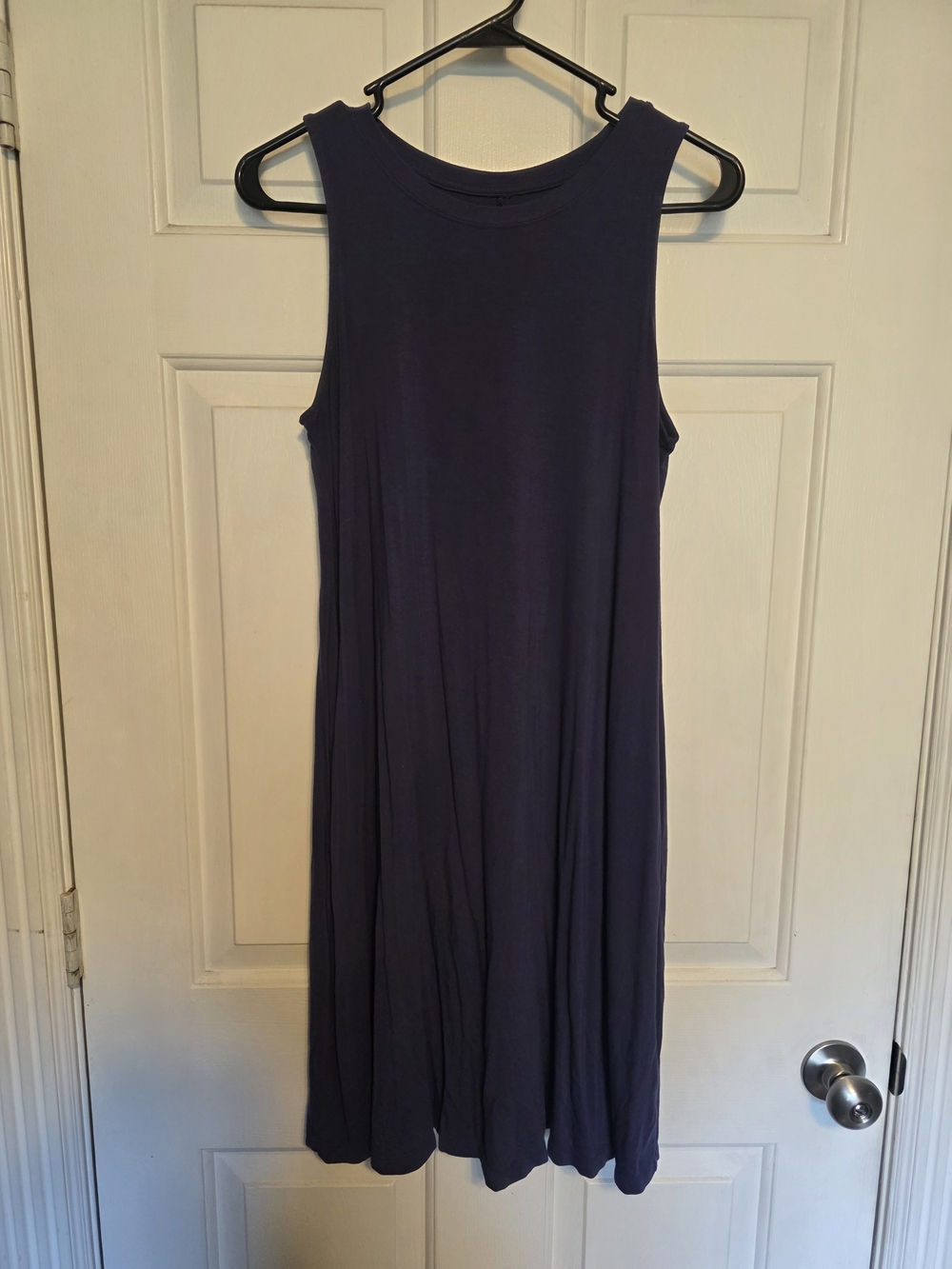 Time and Tru Navy Sleeveless Midi Swing Dress